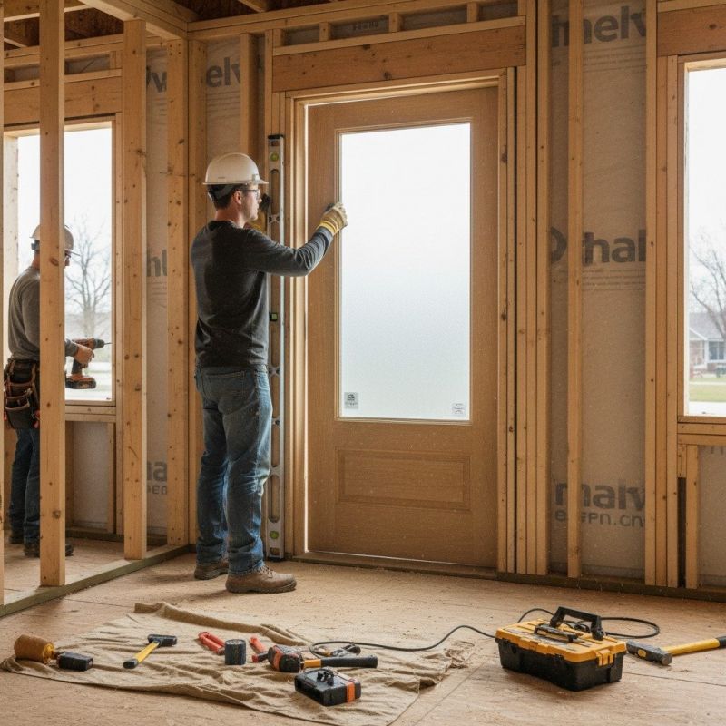 Exterior Door Staining detail
