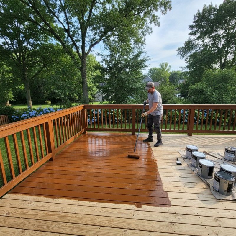 Wood Deck Staining Service detail